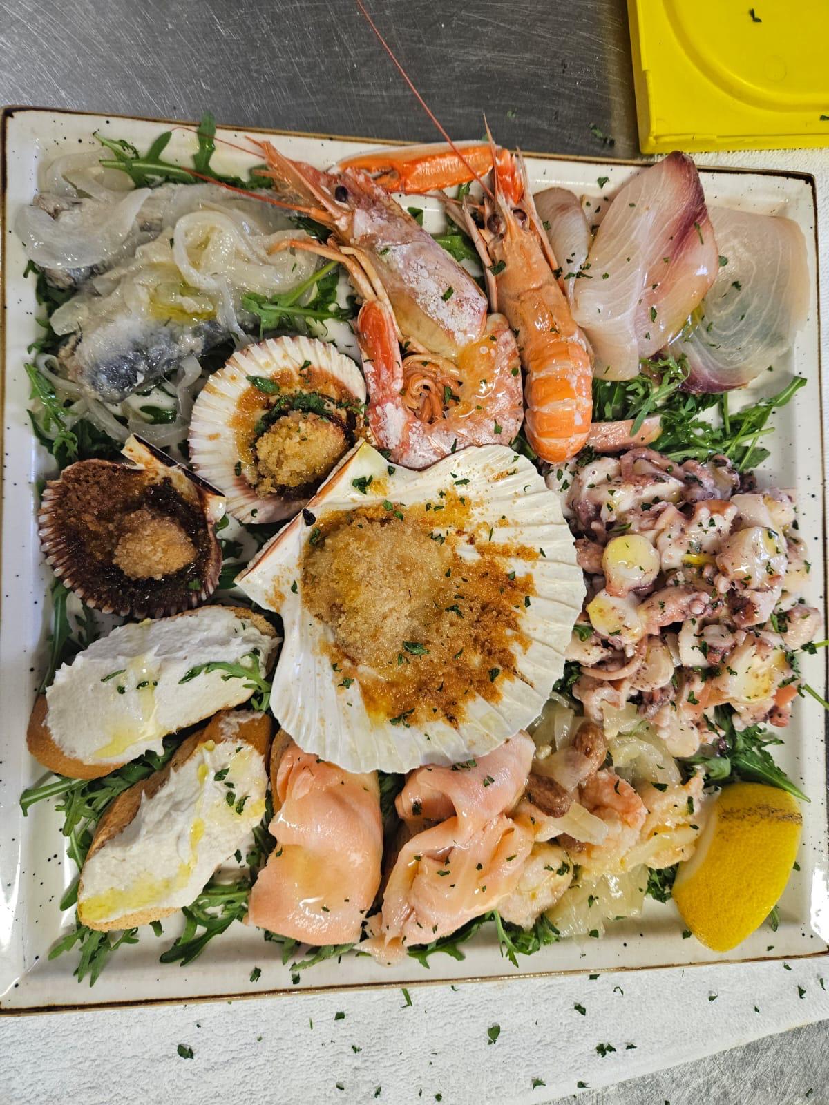 Venetian seafood appetiser platter